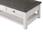 Martin Svensson Home Monterey Solid Wood Coffee Table White With Grey Top