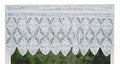Creative Linens Knitted Crochet Lace Kitchen Curtain Valance White, 100% Cotton