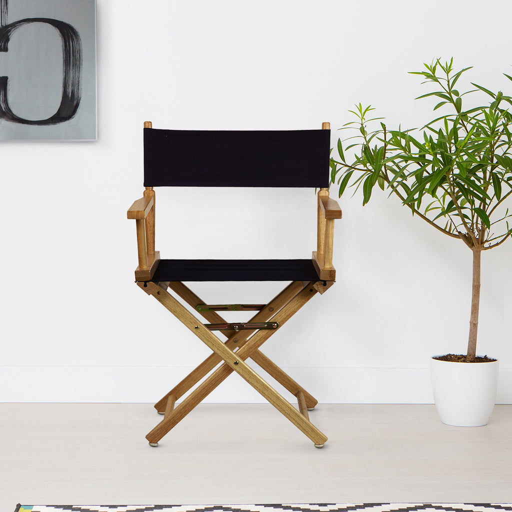 Casual Home 18" Director'S Chair Natural Frame With Navy Canvas