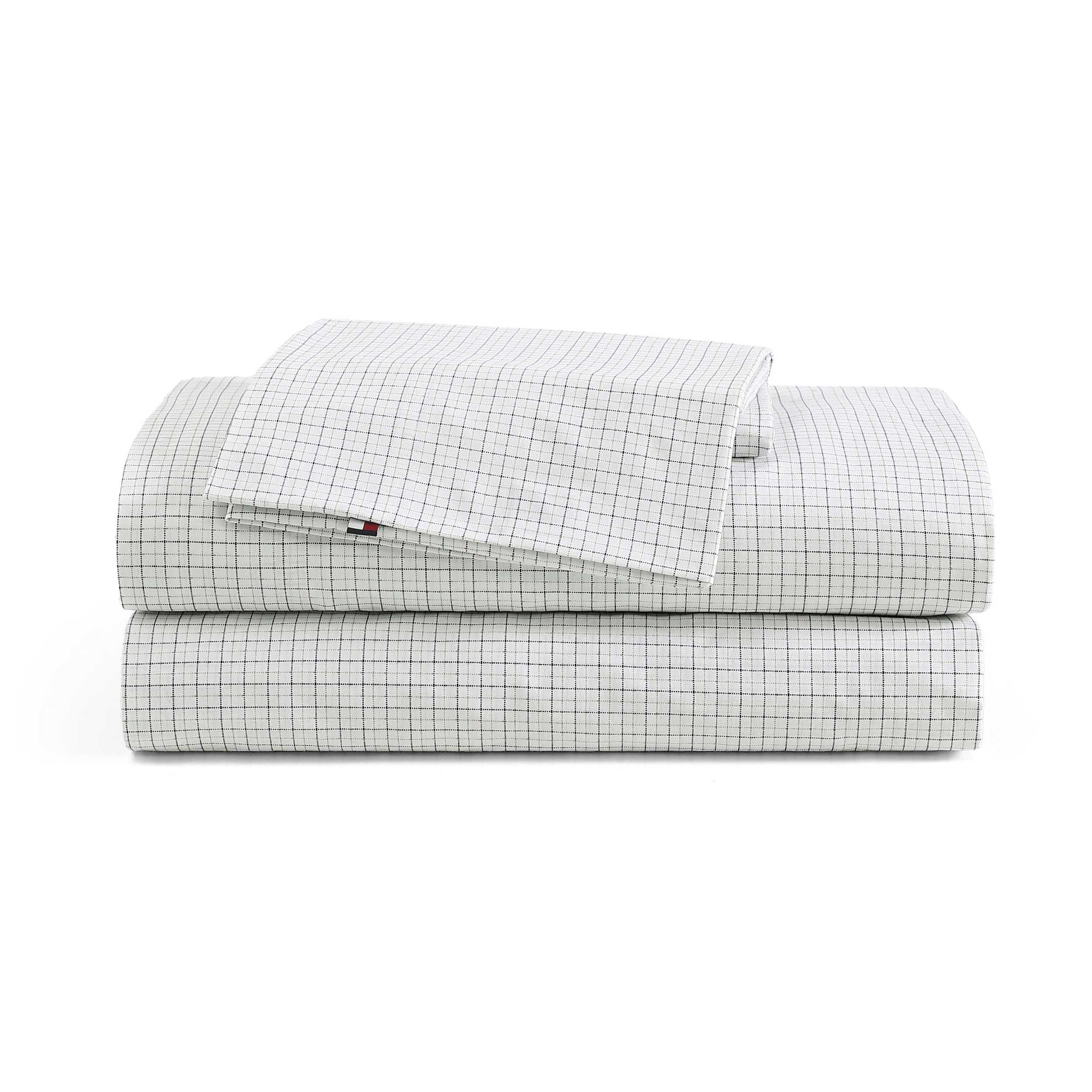 Tommy Hilfiger - Sheet Set, Cotton Percale Bedding with Matching Pillowcase, Crisp & Cool, Premium Quality Home Essentials (New 