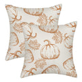 Fall Pillow Covers 16X16 Burnt Orange Pumpkin Decor Throw Pillows Case For Couch Maple Leaves Autumn Harvest Indoor Outdoor Deco