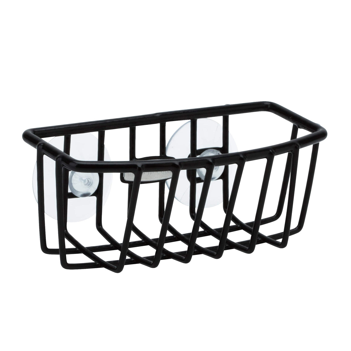 Kitchen Details Suction Cup Sponge Holder  Sink Caddy  Storage & Organization  Rust Resistant  Black
