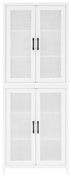 Crosley Furniture Milo Tall Pantry Storage Cabinet With Shelves, Kitchen, Dining, Or Laundry Room, White
