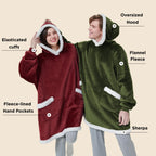 Bedsure Wearable Blanket Hoodie - Sherpa Hooded Blanket As Gifts For Mom Women Girlfriend Kids, Cozy Sweatshirt Blanket, Solid,