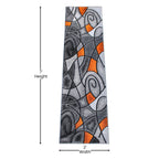 Flash Furniture Jubilee Collection Contemporary Area Rug - High Pile Orange Olefin Rug - 2' X 7' Area Rug - Jute Backing - Hallway, Entryway, Bedroom, Living Room