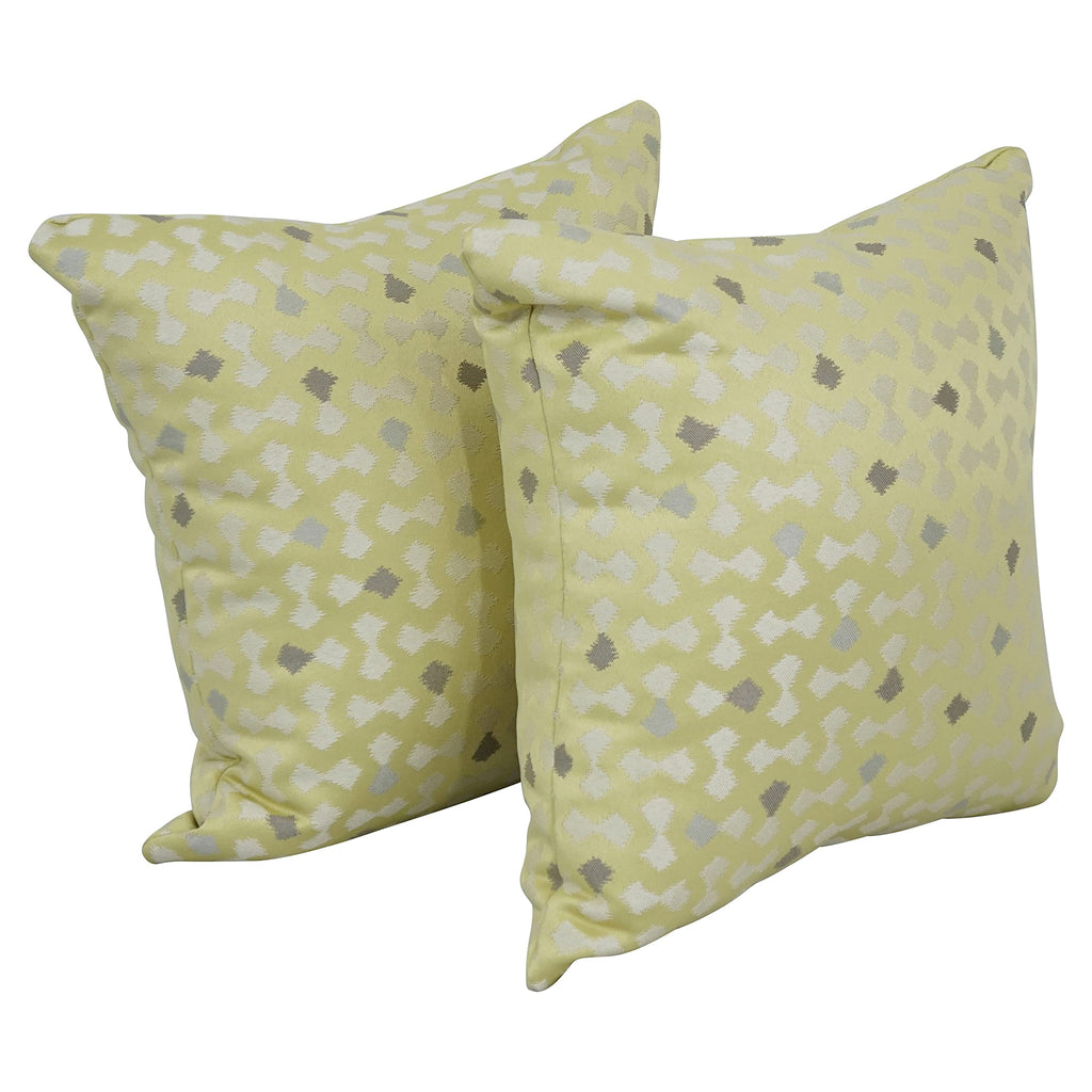 Blazing Needles Square Polyester Jacquard Throw Pillows, 17", Talamols Pineap 2 Count