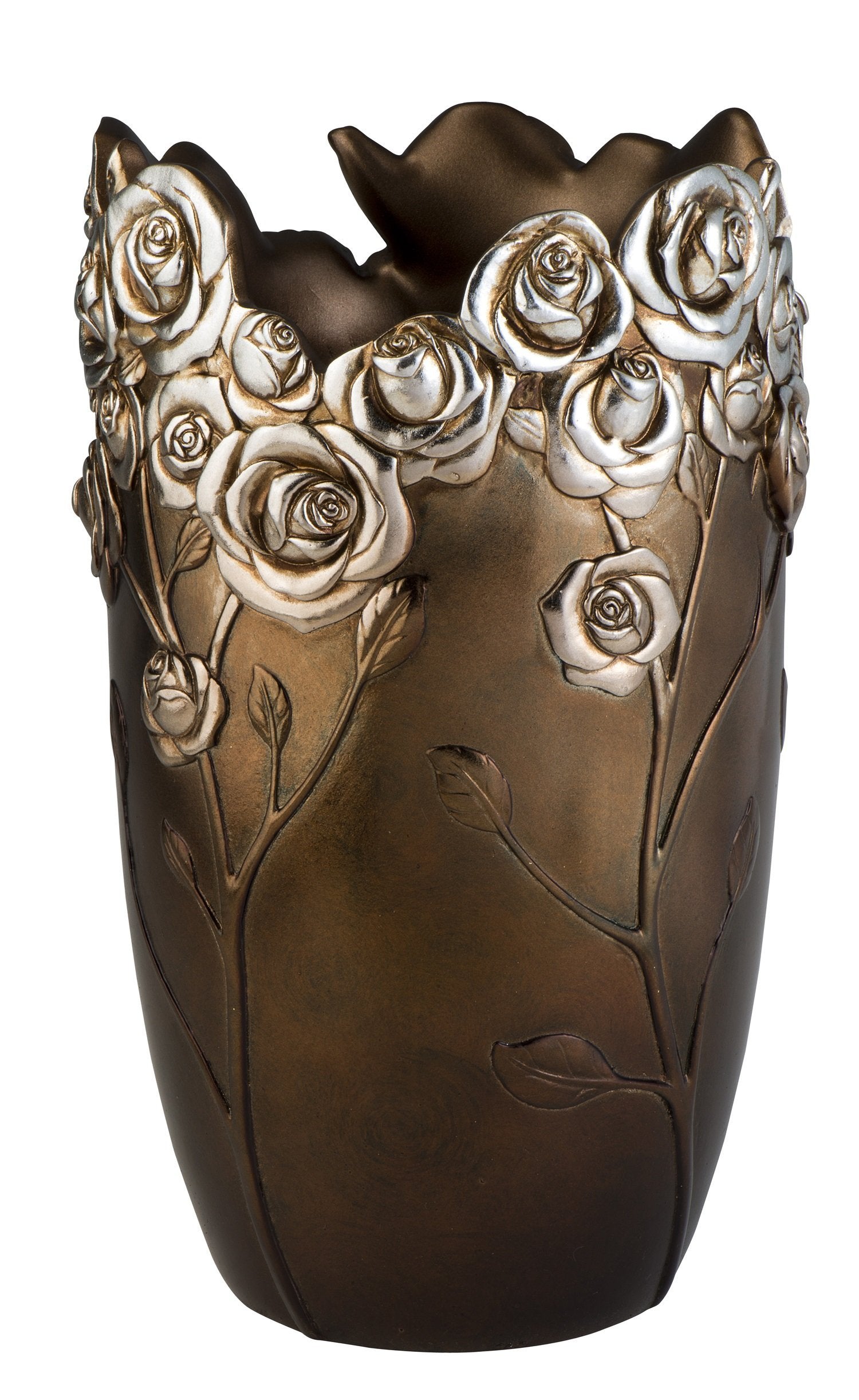 Ok Lighting Ok-4275-V1 12 Inch Allure Decorative Vase, Brown