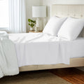 Amazon Basics 4 Piece Bed Sheet Set, 100% Cotton Jersey, Includes Super Soft, Flat and Fitted Sheets, Pillowcase, Queen, Blush, 