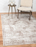 Unique Loom Sofia Collection Area Rug - Salle Garnier (7 10 x 11 Rectangle, Beige/ Ivory)