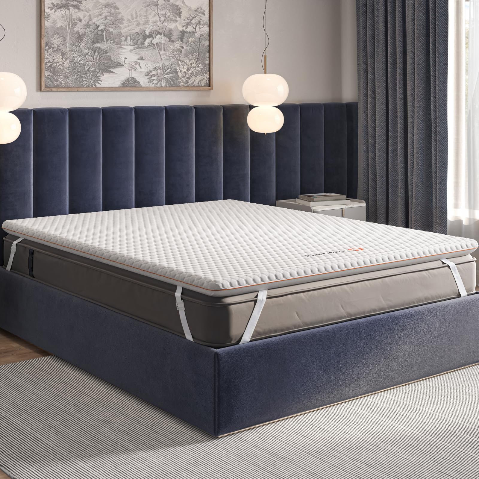 Dormeo Twin XL Mattress Topper - Octaspring? Technology Premium Mattress Topper, 3-Zone Support for Optimal Back Support - Cooli