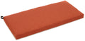 Blazing Needles Outdoor Spun Poly 19-Inch by 42-Inch by 3-1/2-Inch Bench Cushion, Cinnamon