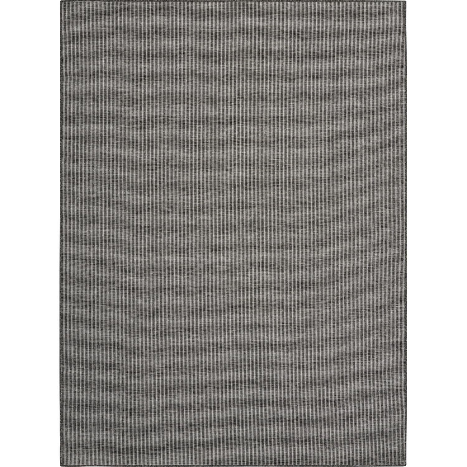 Nourison Positano Indoor-Outdoor Charcoal 9' X 12' Area Rug, Easy Cleaning, Non Shedding, Bed Room, Living Room, Dining Room, Ba