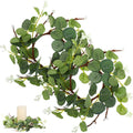 Operitacx 2pcs Easter Candle Ring Wreaths Artificial Eucalyptus Leaves Wreaths Farmhouse Candle Wreaths Greenery Wreath Spring W