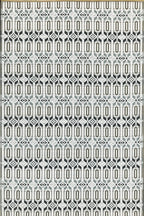 Mad Mats Geometric 5X8 Grey & White Outdoor Rug, Reversible Plastic Mat For Patio, Porch, Poolside, Mudroom, Camping, Rv, Deck