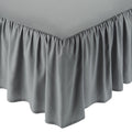 Amazon Basics Lightweight Ruffled Bed Skirt, Classic Style, Soft and Stylish 100% Microfiber With 16 Drop, Queen, Dark Grey, Sol