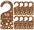 Whaline 8Pcs Daisy Baby Closet Size Dividers Hanging Wooden Baby Closet Organizers Newborn to Toddler Rustic Floral Butterfly In