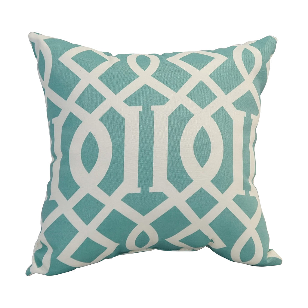 Blazing Needles Outdoor Geometric Polyester Throw Pillow, 17", Kirkwood Pool 4 Count