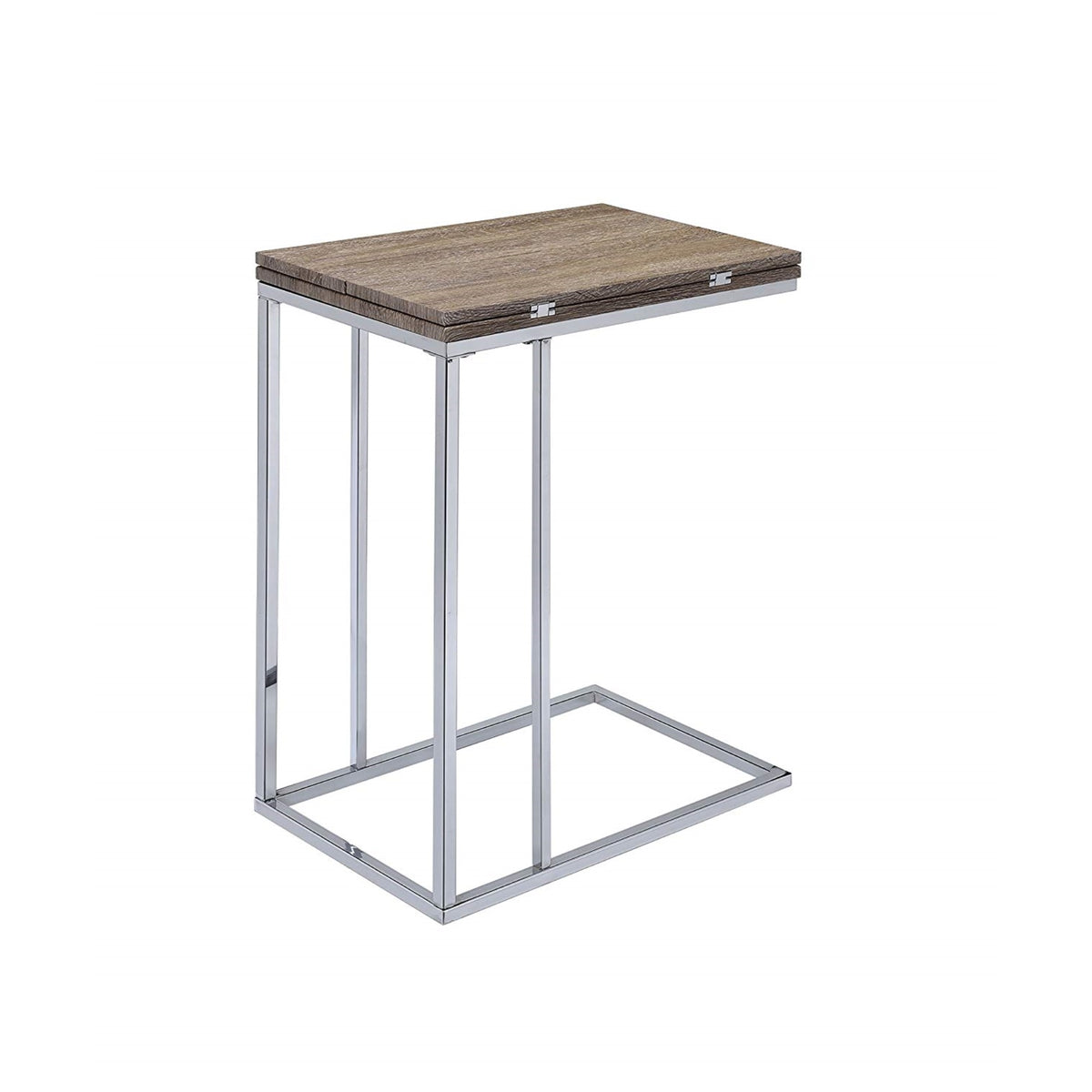 Ergode Accent Table Weathered Oak & Chrome