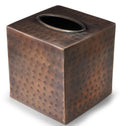 Monarch Abode 19627 Hand Hammered Tissue Box Square Cover Holder and Dispenser, Rust-Resistant Tissue Box for Office & Bathroom 