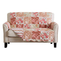 Great Bay Home Medallion Stitched Solid Furniture Protector Stain Resistant Durable Furniture Protector Elenor Collection (Loves