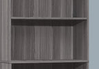 Monarch Specialties I BOOKCASE-72 H/Grey with 5 Shelves Bookcase, Gray
