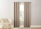 Sun Zero Becca Energy Efficient Grommet Curtain Panel, 40'' X 95'', Stone