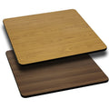 2 Pk. 42 Square Table Top with Natural or Walnut Reversible Laminate Top