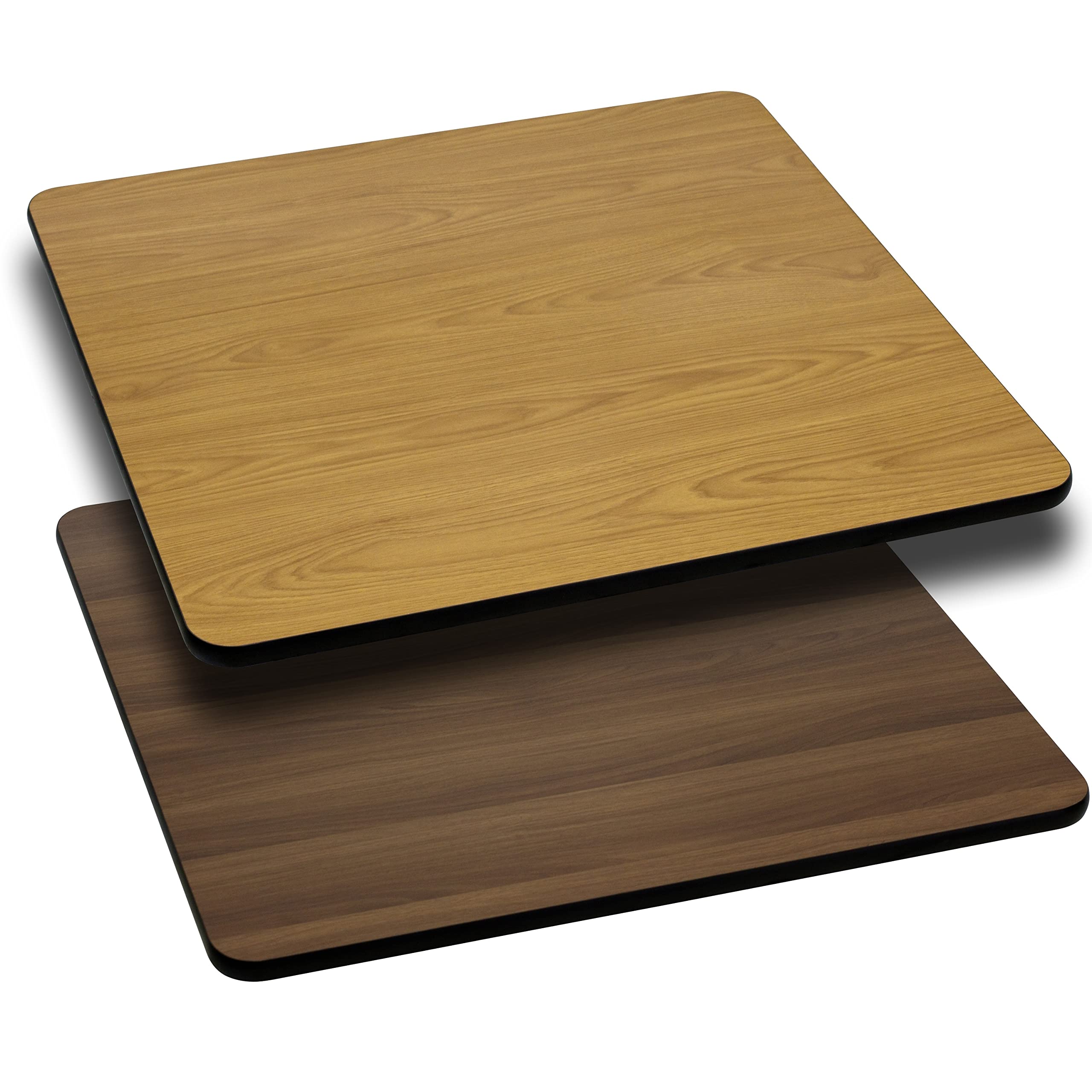 2 Pk. 42 Square Table Top with Natural or Walnut Reversible Laminate Top