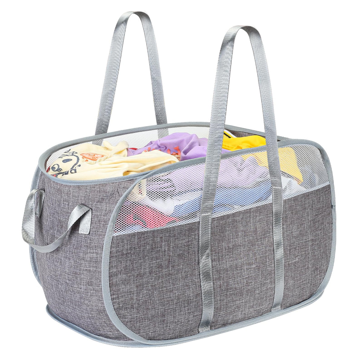 Collapsible Laundry Baskets, Pop Up Laundry Baskets with Reinforced Handles, Lightweight Foldable Laundry Basket for LaundryRoom