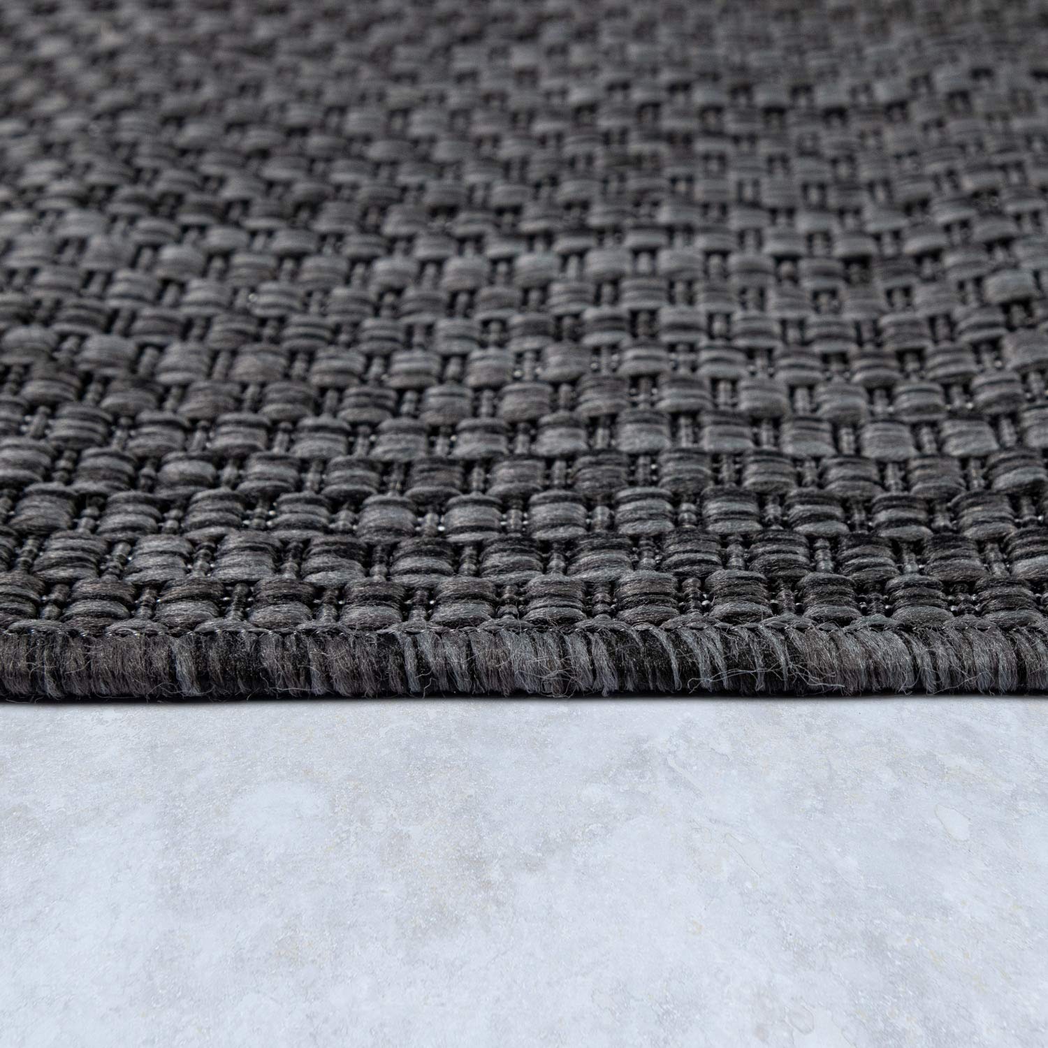 Solid Outdoor Rug For Patio Or Balcony Weatherproof In Mottled Green, Size: 6'7' X 9'2'