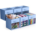 Sorbus 11 Inch Storage Bins with Clear Window - 6 Foldable Baskets for Organizing Clothes, Toys, Books - Sturdy Collapsible Fabr