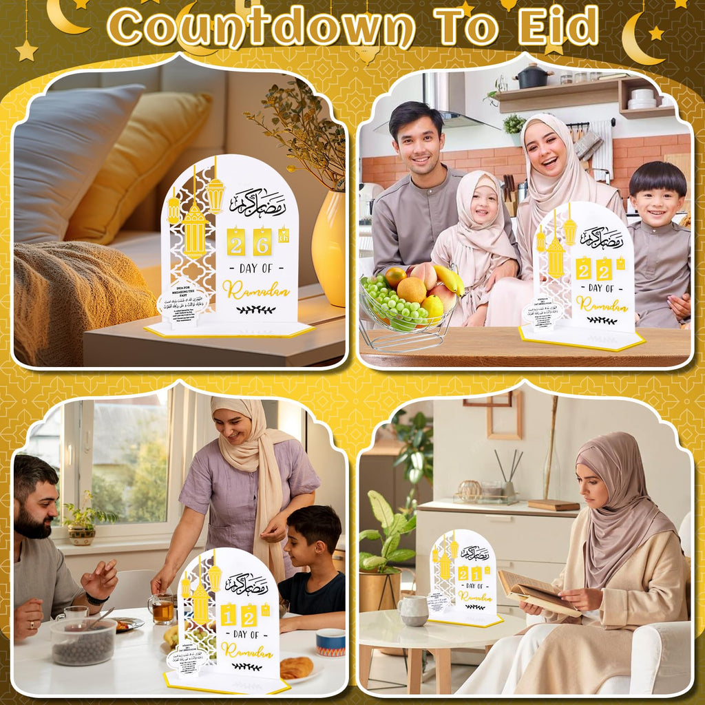 Selftek Ramadan Advent Calendar, Diy Countdown Calendars Decorations For Home, 30 Days Til Eid, Ramadan G-Ift For Kids, Ramadan