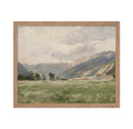 Poster Master Vintage Mountain Meadow Painting Poster - Retro Countryside Print - Fine Art - Landscape Art - Gift for Men & Wome