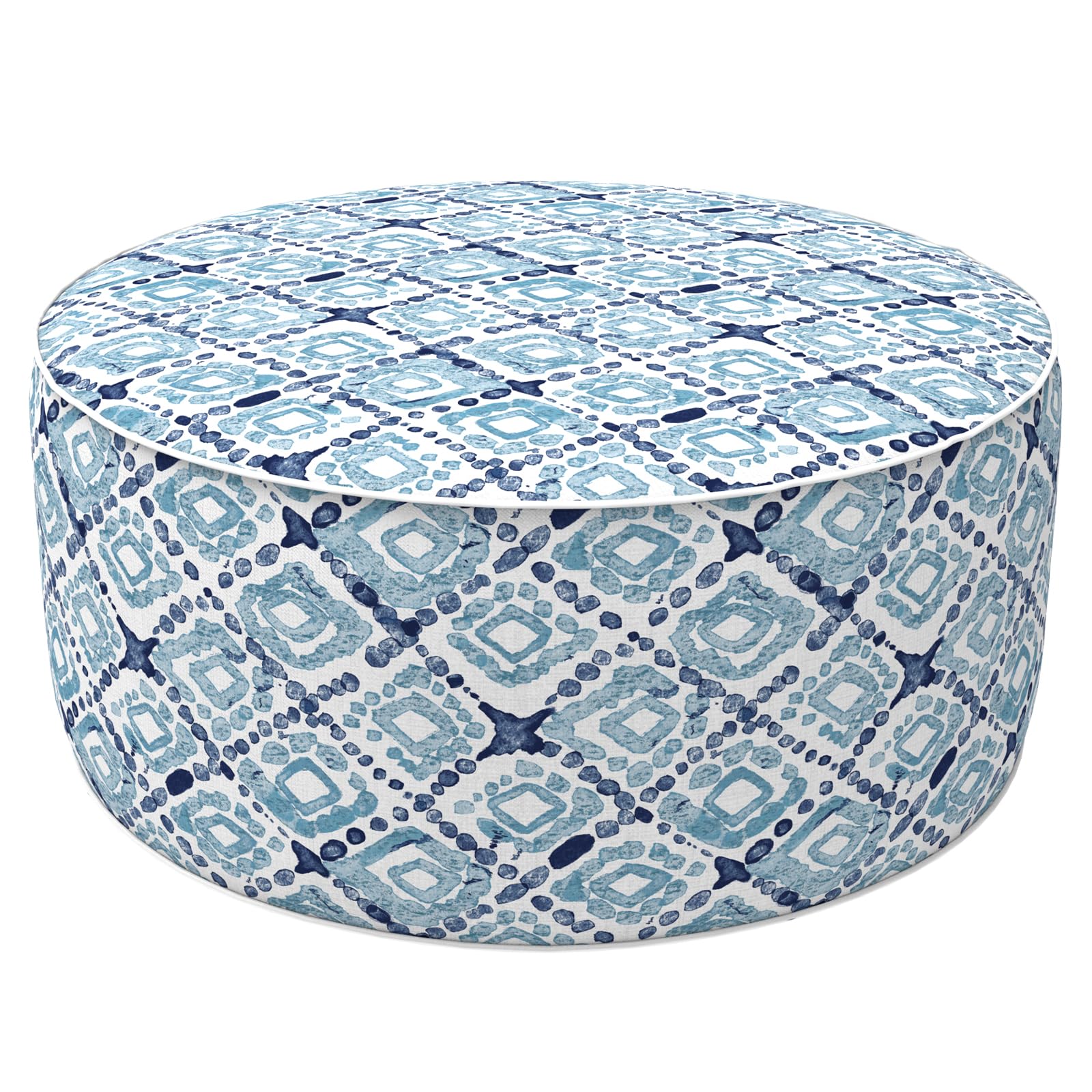 LVTXIII Outdoor Inflatable Ottoman, Fade-Resistant Round Footrest Stool D31   x H14   , Portable Patio Pouf for Garden Camping o