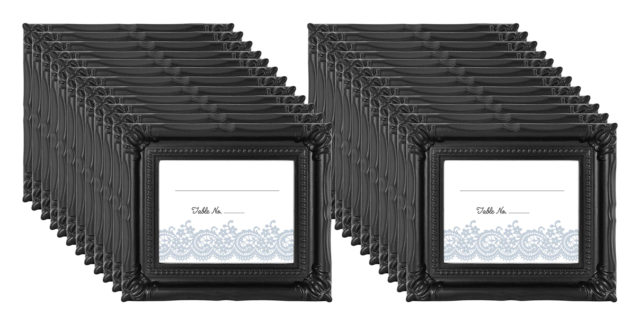 MCS Wedding Photo Frame/Placecard Holder, 24-Pack, Black (69039)