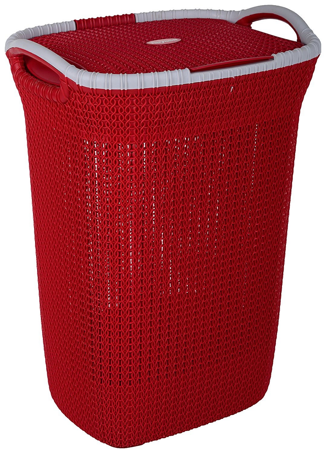 Nayasa Rope 43.5 Liters Plastic Laundry Basket for Clothes with Lid | Laundry Bag for Clothes | Laundry Basket Plastic | Clothes