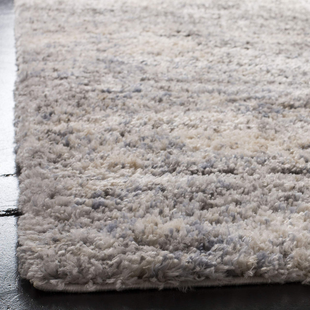 Safavieh Berber Shag Collection 2' X 3' Grey/Cream Ber219G Modern Abstract Non-Shedding 1.2-Inch Thick Entryway Living Room Foye