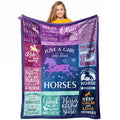 Loxezom Horse Gifts For Girls Women, Horse Blanket For Girls, Best Gifts For Horse Lovers Girls, Just A Girl Who Loves Horses, H