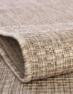 Unique Loom Collection Casual Transitional Solid Heathered Indoor/Outdoor Flatweave Area Rug (2' 7'' X 10' Runner, Beige/Ivory)