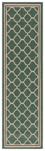 Safavieh Courtyard Collection Runner Rug - 2'3' X 10', Dark Green & Beige, Trellis Design, Non-Shedding & Easy Care, Indoor/Outdoor & Washable-Ideal For Patio, Backyard, Mudroom (Cy6918-322)