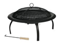 Fire Sense 60873 Fire Pit Portable Folding Round Steel with Folding Legs Wood Burning Lightweight Included Carrying Bag & Screen