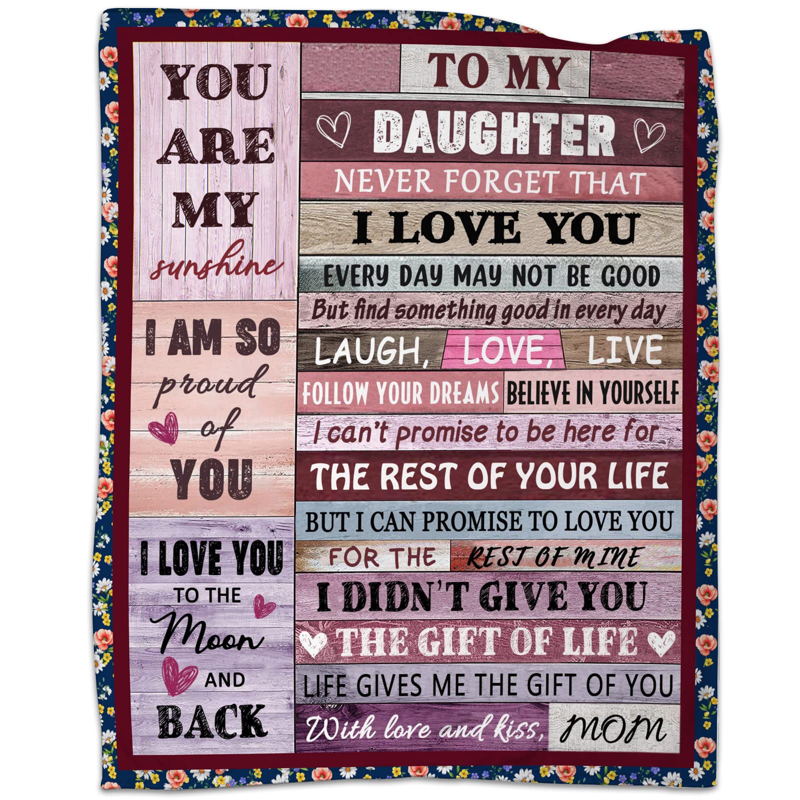 Ajiiusv Daughter Gifts From Mom, Daughter Blankets From Mom, Birthday Gifts For Daughter Adult, Gifts For Daughter Christmas Val