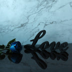 Cvhomedeco. Black Wooden Words Sign Free Standing Love Desk/Shelf/Home Wall/Office Decoration Art, 10-1/4 X 4-1/2 X 1 Inch