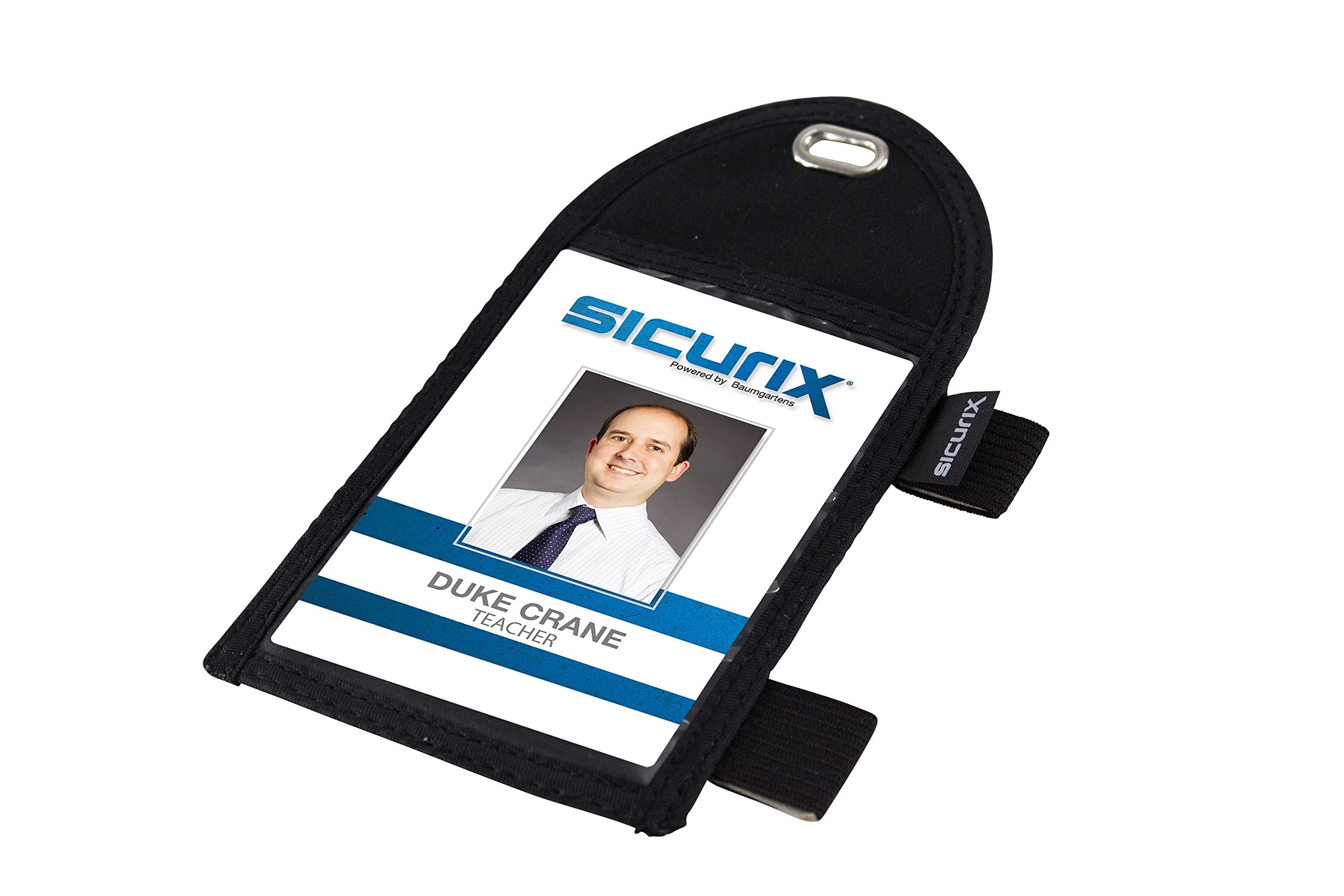Sicurix Vertical Badge Holder With Pen Loop, Black (55710)