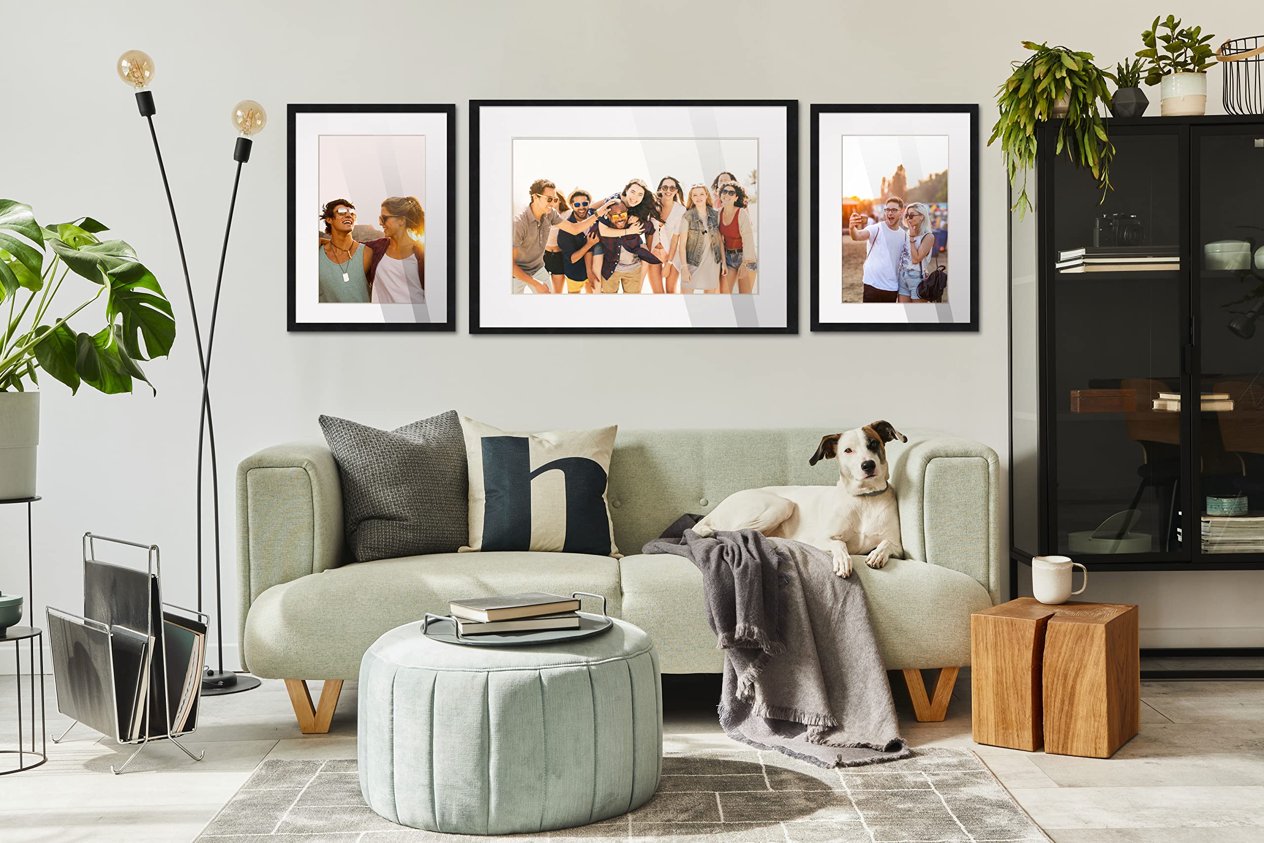 5.5X8.5 Frame Black Wood With White Mat | 8.5X11 Frame Matted To 5.5X8.5 | Display Your Print Under Uv Acrylic Shatter Guard Fro