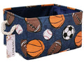 FANKANG Rectangular Laundry Basket Nursery Storage Fabric Storage Bin Storage Hamper,Gift Baskets(Navl-ball game)