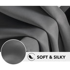Deconovo Soild Rod Pocket Blackout Curtains, Light Grey, 42W X 45L