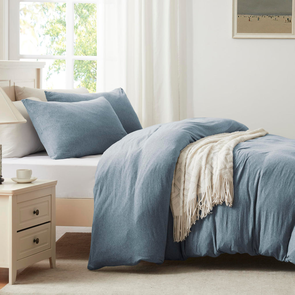 H Household 100% Cotton King Size Pillowcase, Light Weight, Comfortable, Super Soft, Set Of 2, Blue Gray (20''X36'', Envelope Cl