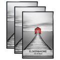 ELSKER&HOME 12x18 Frame 3 Pack, Black 12x18 Poster Frame for Horizontal or Vertical Wall Mounting, Sturdy and Scratch-proof