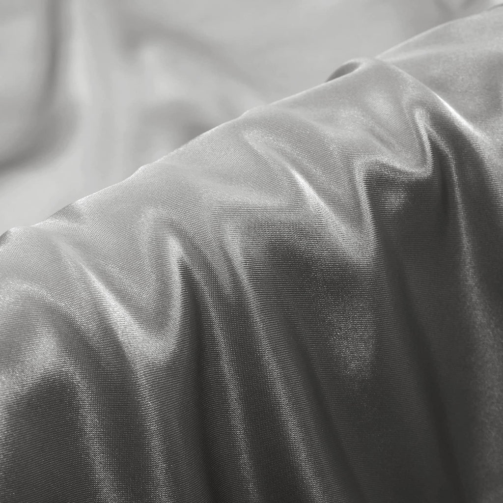 Aormenzy Satin Body Pillow Cover Set Of 2, 20X54 Inches Silver Grey Body Pillow Case For Adults, Silky Soft & Cooling Body Pillo